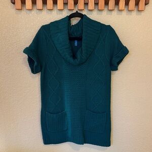 Falls Creek Deep Teal Cowl Neck Sweater